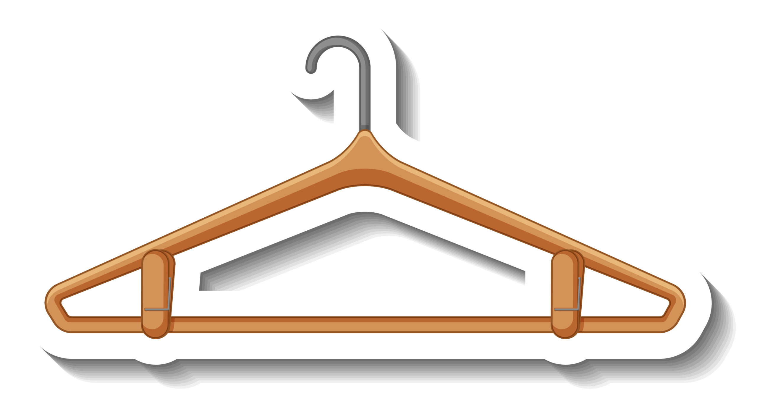 isolated coathanger on white background